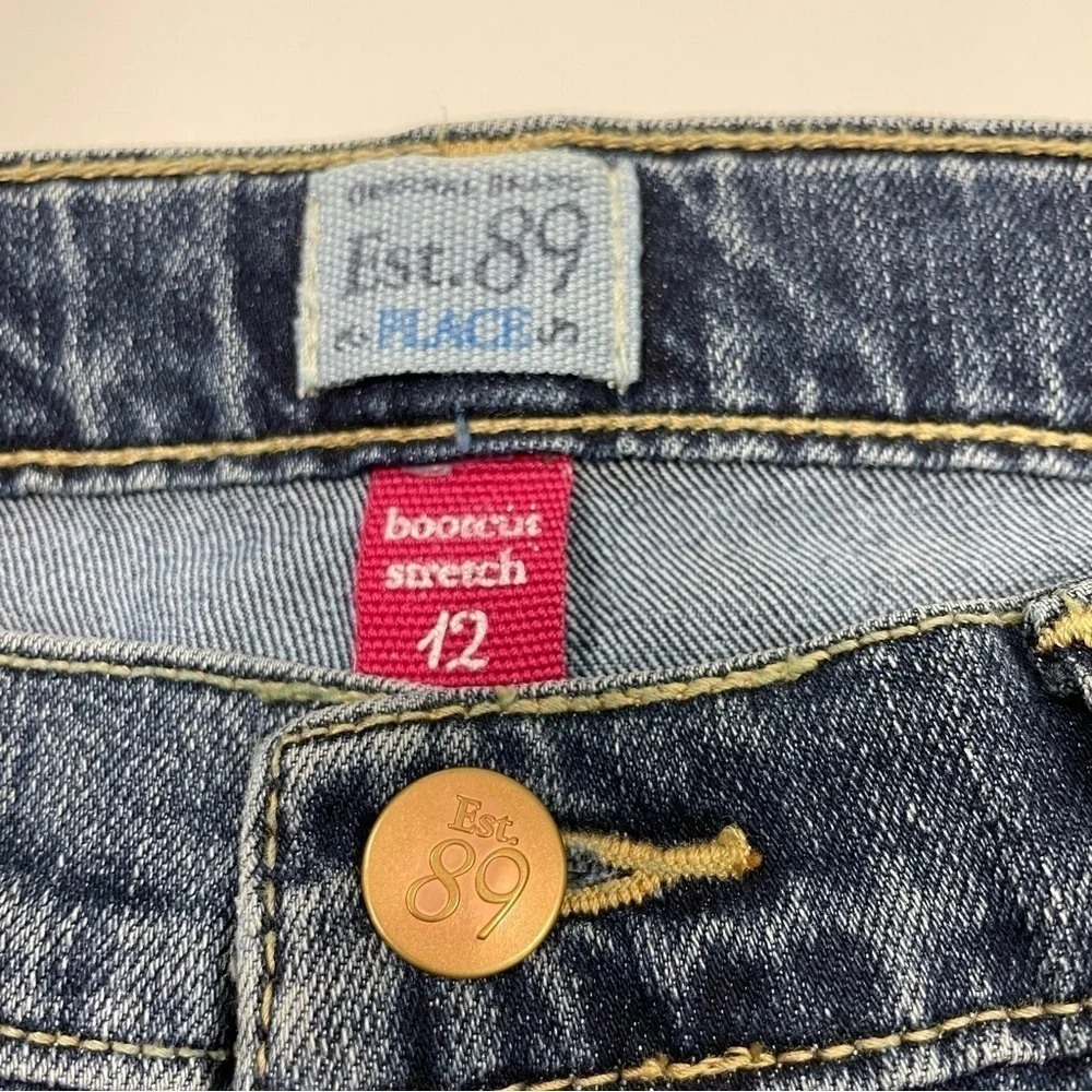 The Children’s Place Bootcut Adjustable Waist Girls Blue Jeans Size 12